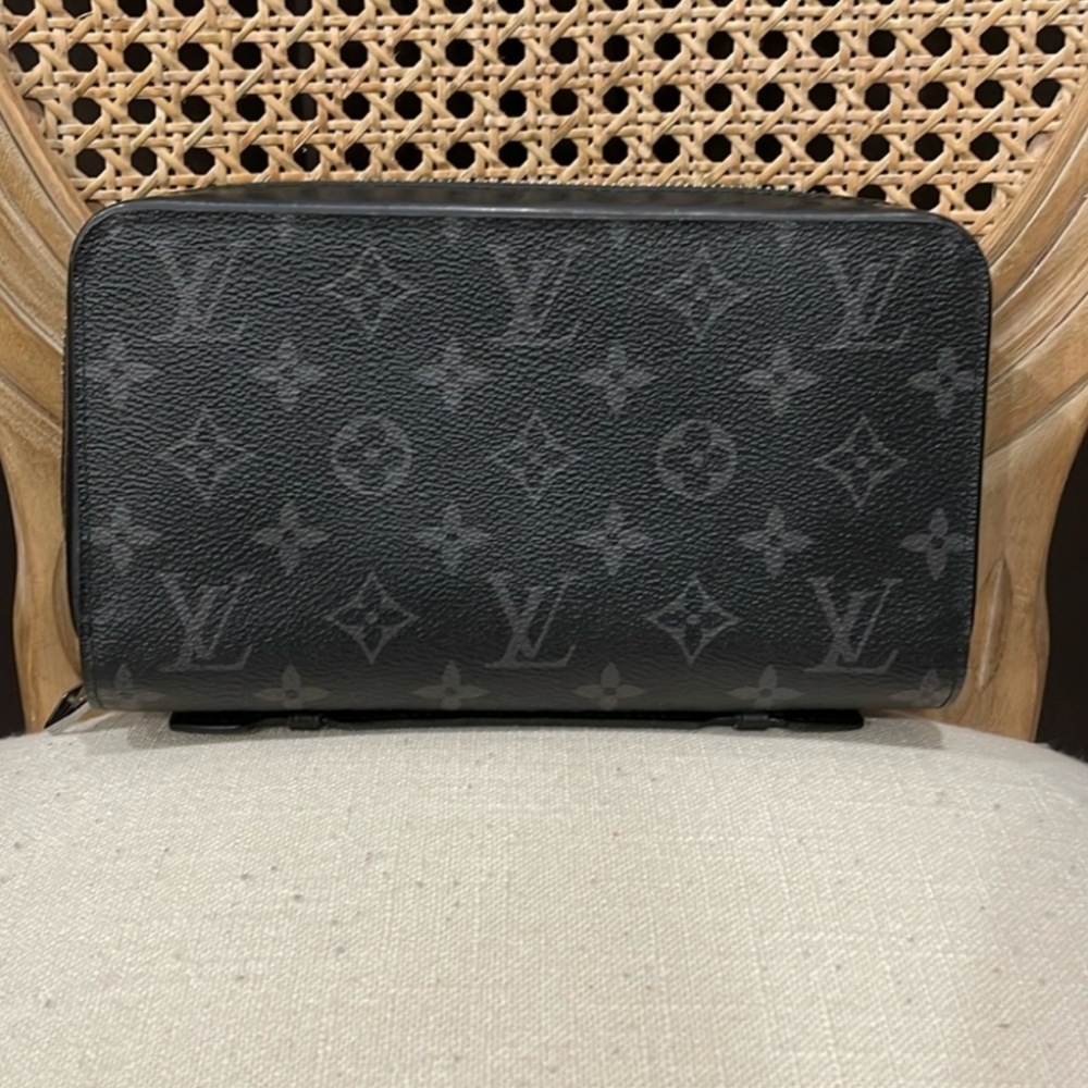 Large Louis Vuitton Eclipse Black Monogram Wallet.